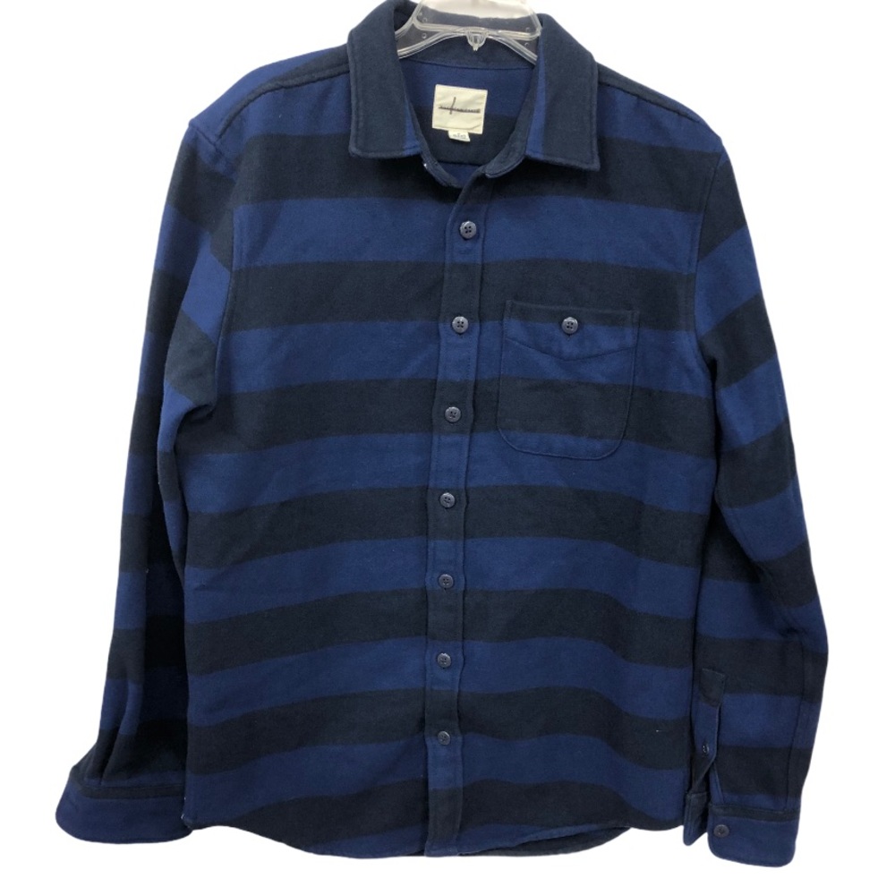 AMERICAN EAGLE STRIPED FLANNEL SHIRT LT